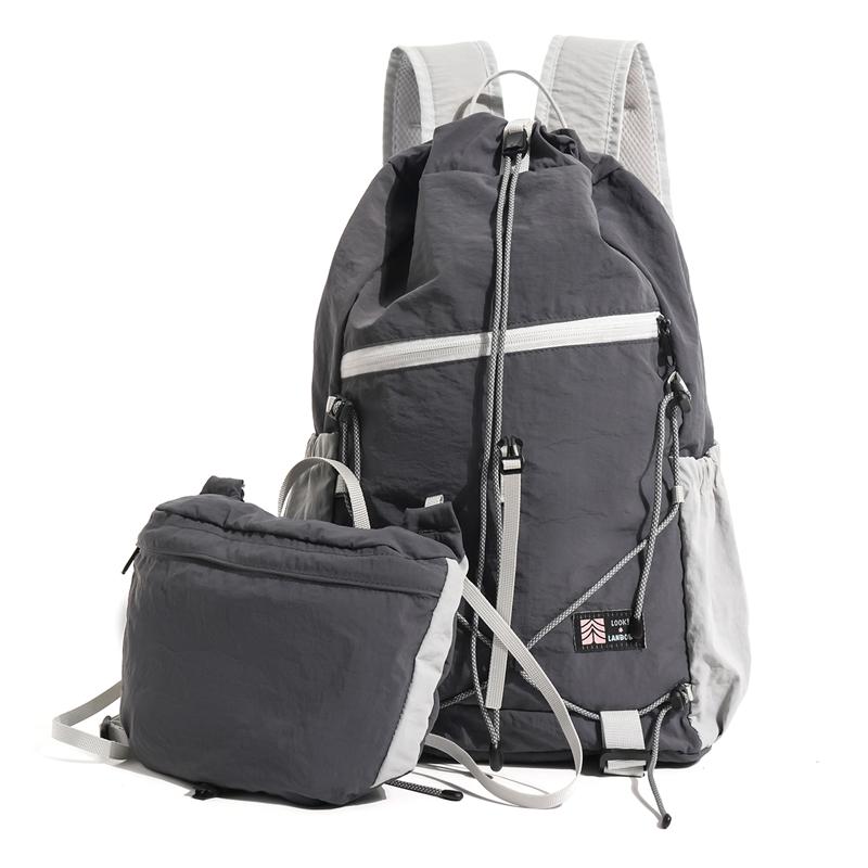Outdoor Travel Backpack Large Capacity Contrast Backpack with Shoulder Bag