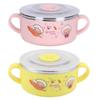 Children Bowl Rice Feeding Bowl With Lid Double‑Layer Heat Insulation Baby Bowl 304 Stainless Steel for Kids Home Kitchen