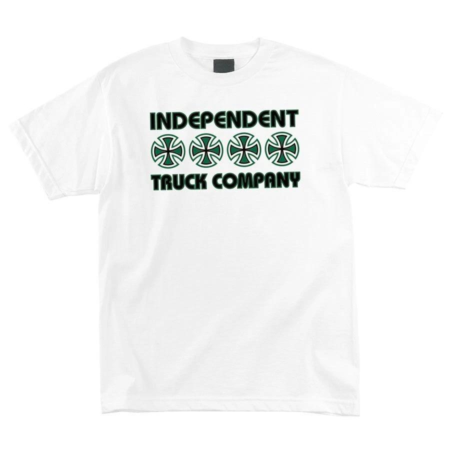 Independent Trucks STACKED COLOR Skateboard T Shirt WHITE XL