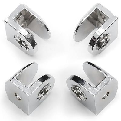 Hardware Stainless Steel Glass Shelf Brackets Adjustable Silver Railing Holder Heavy Duty Wall Mount Clip