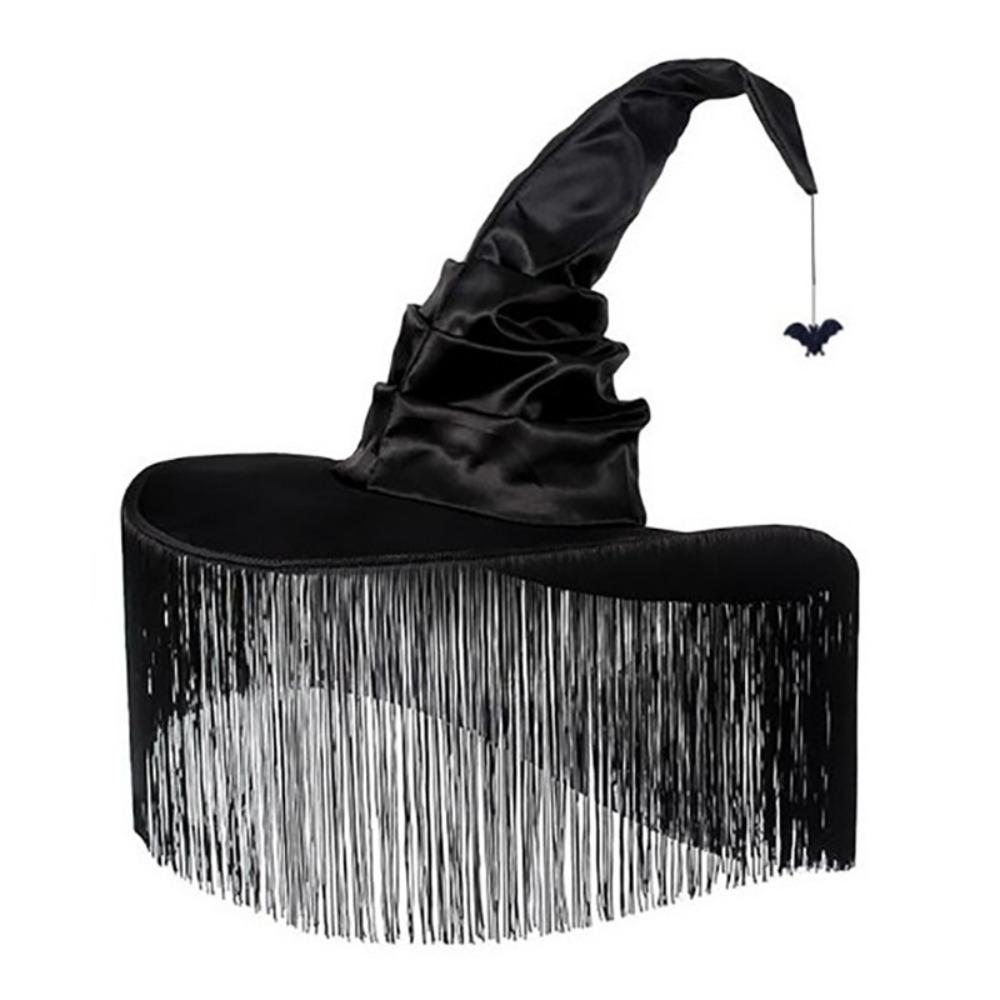 Spider Bat Halloween Witch Hat Pointed Cosplay Witch Hat Scary Black Pointed Cap  Halloween Party