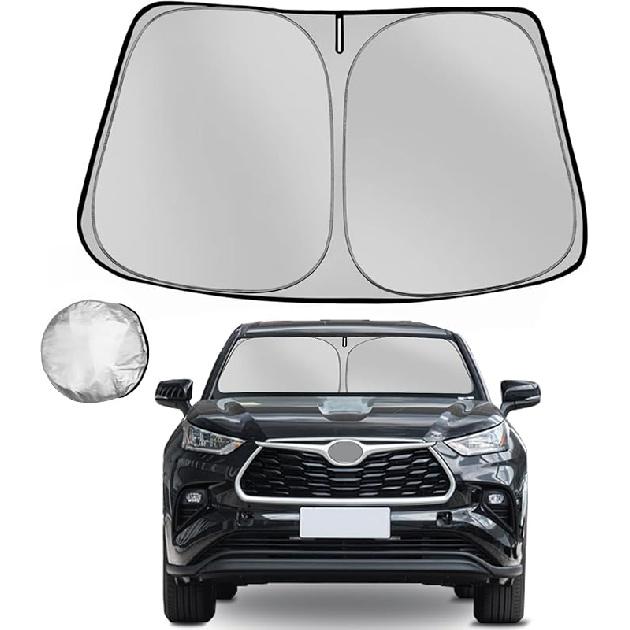 Windshield Sun Shade for Toyota RAV4 2013-2018 RAV-4 SUV Foldable Sun Sunshade for Car Front Window Blocks UV Rays and Heat Automotive Interior