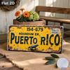 D Flat Puerto Rico Frog Metal Sign Retro Wall Decor for Cafe Garage Xin