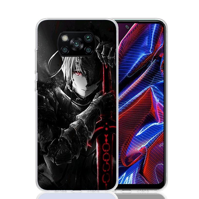 Fate Zero Stay Night Saber Phone Case For Xiaomi Poco X7 X6 X5 Pro F7 Ultra Redmi 15C 15 13 13C 12 12C 10 10A 10C 9 9A 9C 9T Cov