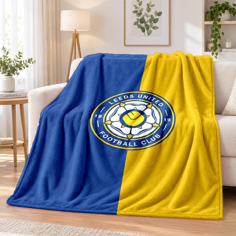 Leeds United Fußball Bedruckte Flanelldecke Warmer Komfort Bettüberwurf Für Innenbereich Heimdekoration