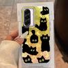 Case For Samsung Galaxy A56 A36 A16 A25 A35 A26 S25 S24 Plus Ultra FE 5G Phone Cover Cat Cartoon Gradient For Samsung A55 Bags