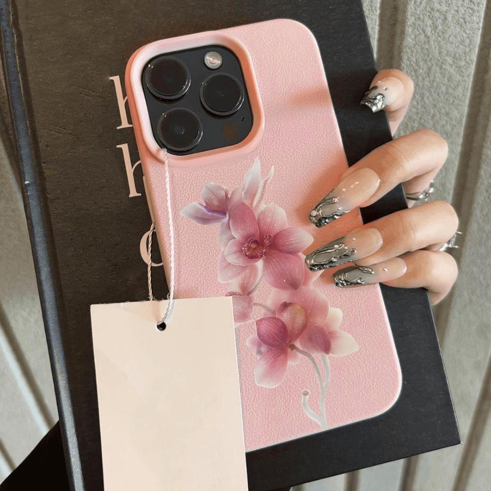 Magnifique Housse de Téléphone Motif Cuir Litchi Fleurs de Luxe Pour Redmi Note 14 13 12 11 10 9 8 Pro Plus 4G 5G Coque antichoc