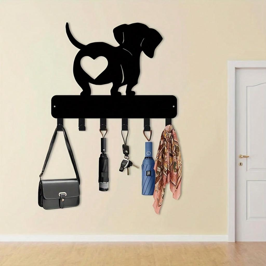 Dachshund Metal Key Holder Cute Wall Hook Home Office Decor 11.81 Inch
