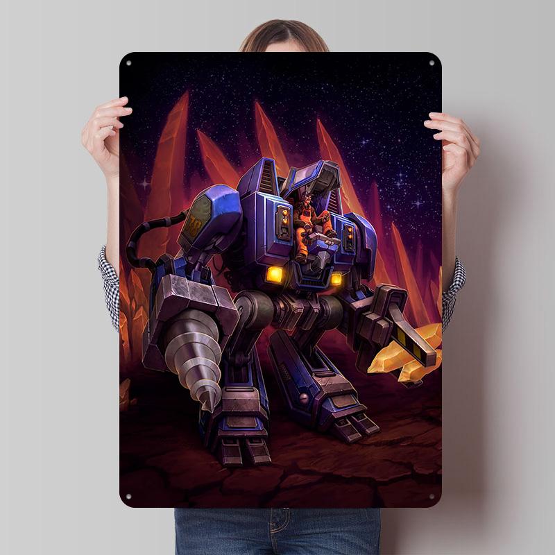 SStarCraft Tinplate Posters Customizable Wall Art Retro Vintage Metal Tin Signs for Decoration Home Decor Items House Interior