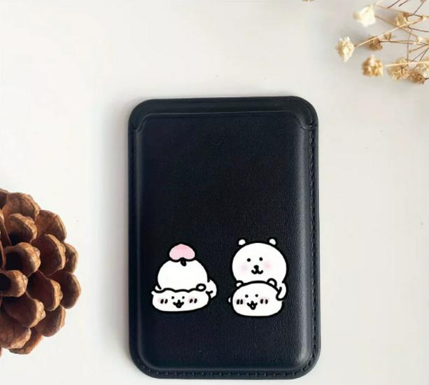 

Magnetic Leather Card Holder Phone Case for Apple - Magsafe-Compatible, Japanese-Style Single Card Holder