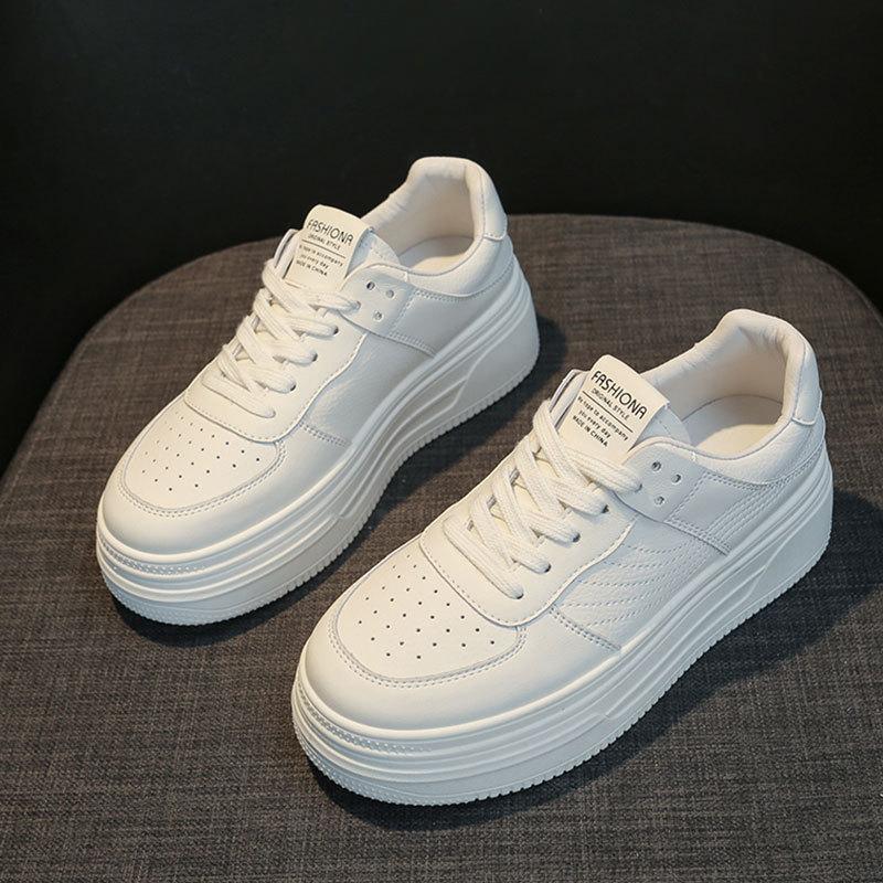 Leather Thick-soled Heightening Little White Shoes Children's Summer New Versatile Breathable Board Shoes Casual Sports Shoes Women