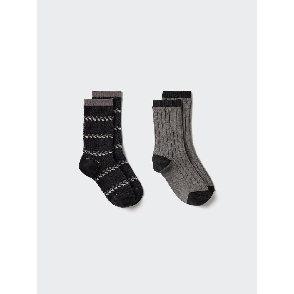 Uniqlo Kids Heattech Socks 2p  Fair Isle 