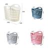Plastic Collapsible Laundry Basket With Handle For Home Bathroom Storage And Wall Mounting