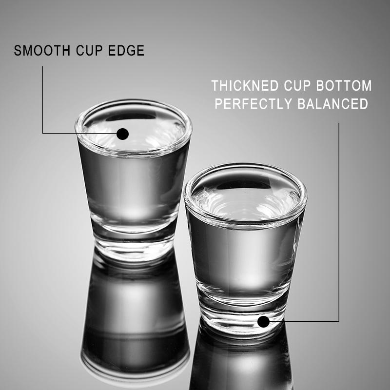 V-förmige Schnapsgläser, langlebige Tequila-Bargläser für Alkohol- und Espresso-Shots, kleines Glas, klares Schnapsglas für die Bar zu Hause