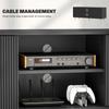 Modern TV Stand Cabinet for TVs Up To 55", TV Unit with 2 Open Shelves and 2 Cabinets, Entertainment Centre with Cable Management for Living Room