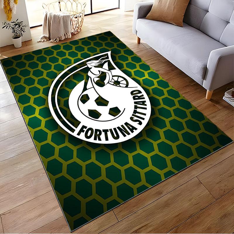 Fortuna Sittard Logo Teppich geeignet als rutschfeste Matte für das Wohnzimmer oder Schlafzimmer Sofa
