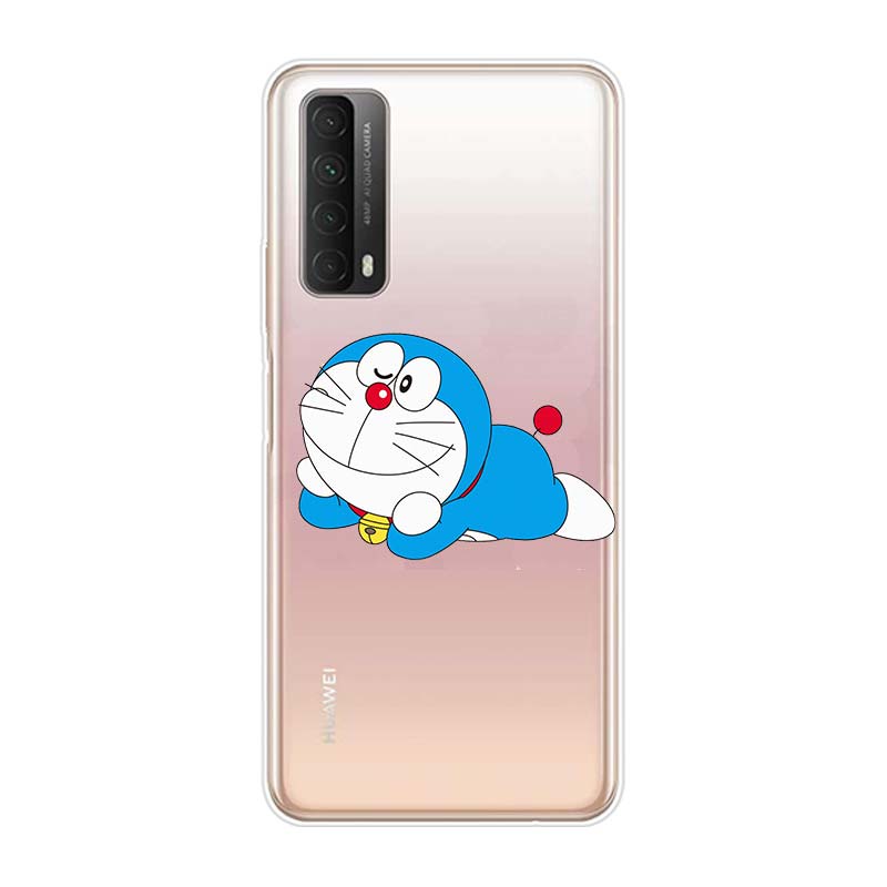 Roztomilý Doraemon pro Huawei Y9S Y6S Y8S Y9A Y7A Y8P Y7P Y5P Y6P Y7 Y6 Y5 Pro Prime 2020 2019 měkké pouzdro na telefon