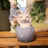 Eggshells Bunnys Easters Decoration Polyresin Rabbit Statue for Home and Farmhouses Spring Decoration