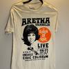 T-shirt Vintage Aretha Franklin Manches Courtes Tailles Complètes S-5XL IM0413 T-shirt Unisexe