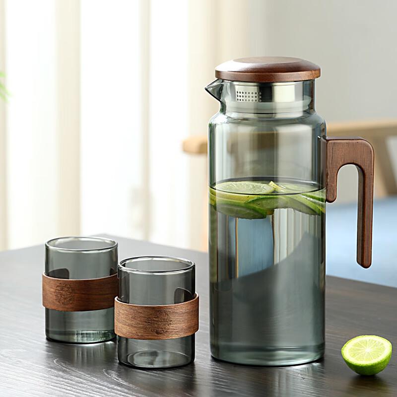 

High Borosilicate Glass Cold Water Pitcher Set 1500ml (Pitcher + 2 Cups)