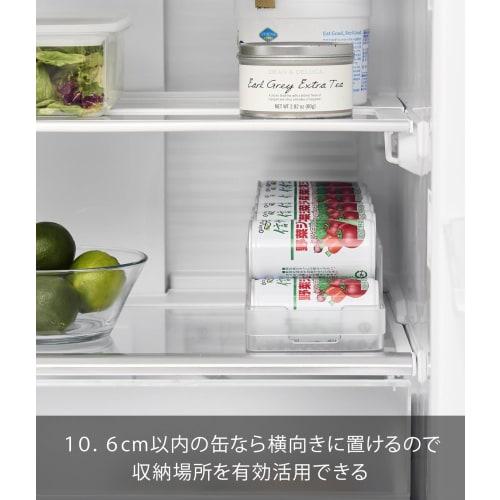 Yamazaki Tower Refrigerator Can Storage, Small, Black, W37.5 X D11.3 X H8.2cm, 1480mm, Perfect for Refrigerator Storage