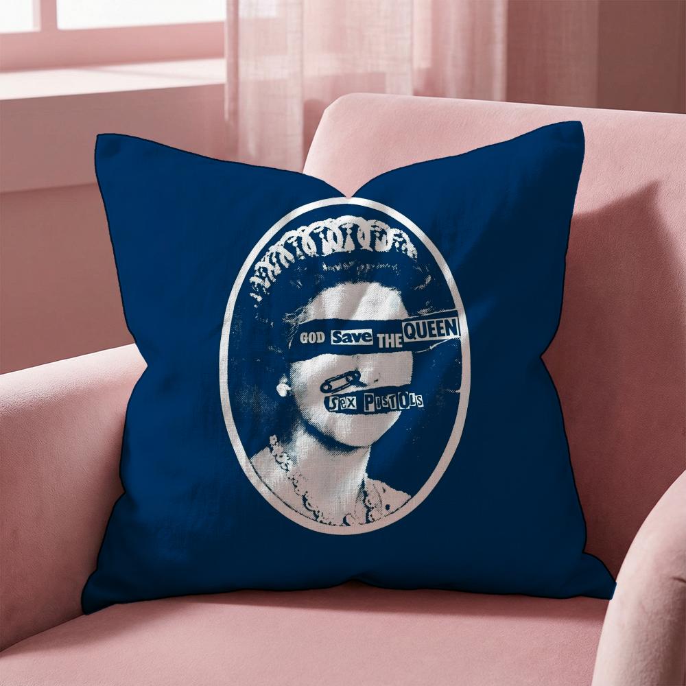 PUNKS SSex PPistolsS Cushion Cover MultiScene Pillow Cover for Home Car Reversible Soft Durable for Daily Use