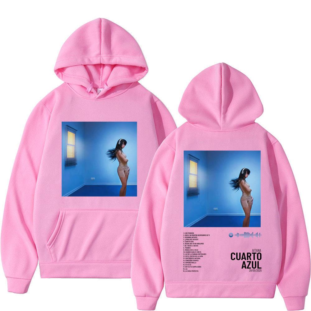 Aitana Cuarto Azul Album 2025 Graphic Print  Hoodies Men Women Oversized Loose Tracksuit Long Sleeves Fleece Aesthetics Pullover