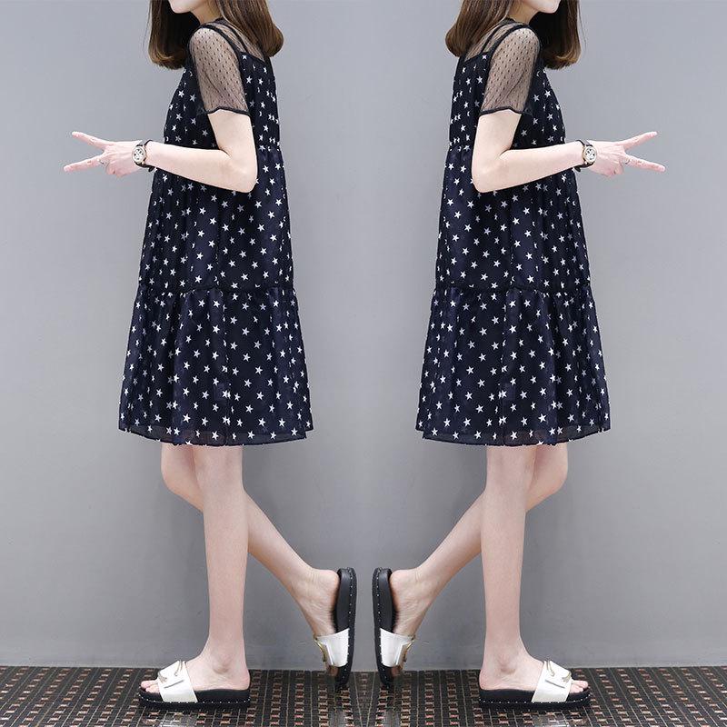 2023 European Style Maternity Chiffon A-Line Dress: Loose Fit, Baby Doll Skirt for Summer