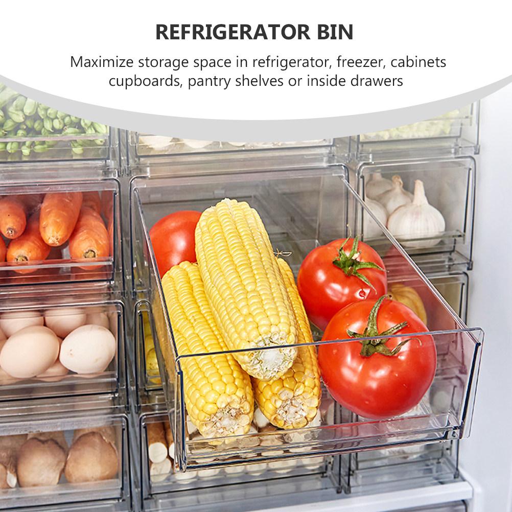 Fridge Food Vegetable Fruit Storage Box Drawer Transparent Refrigerator Organizer Bin Drawer for Fruits Vegetables Snacks
