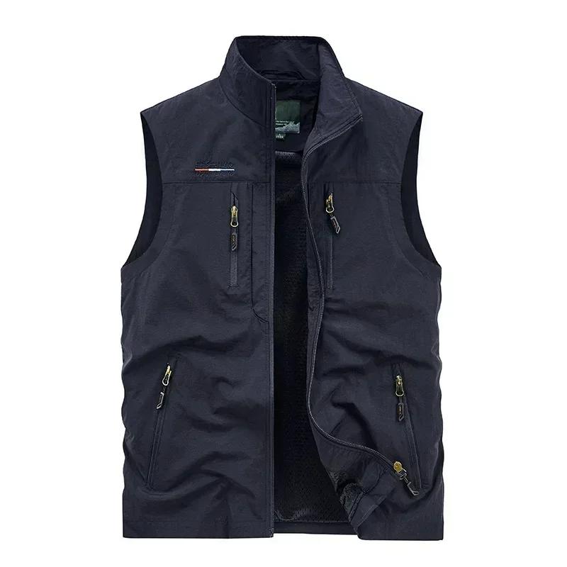 Sleeveless Jacket Vest Men's Summer Cargo Climbing Hunting Vest Outdoor Pographer Fishing Vest Camping Working Clothes