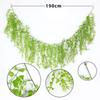 Creative Green Artificial Plant Vine 190cm Plastic Lifelike Leaves Vine Ornament Photo Props Wall Hanging Garland Spring