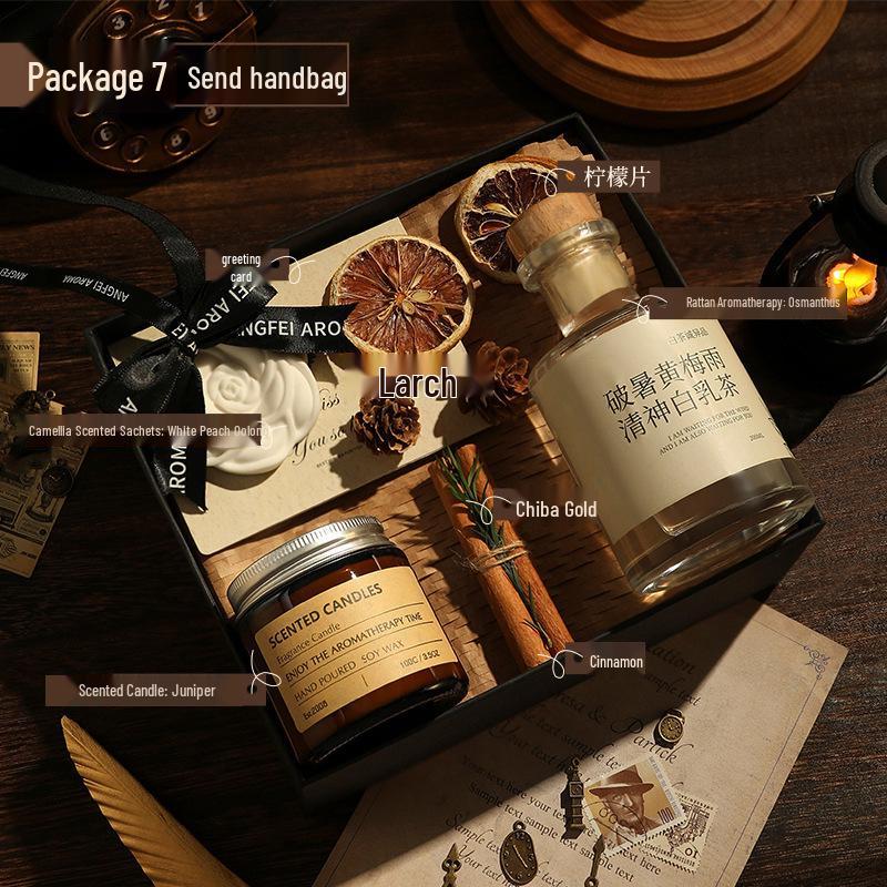 Luxury Soy Wax Aromatherapy Candle Gift Box for Weddings, Birthdays, Colleagues, and Decorative Keepsakes
