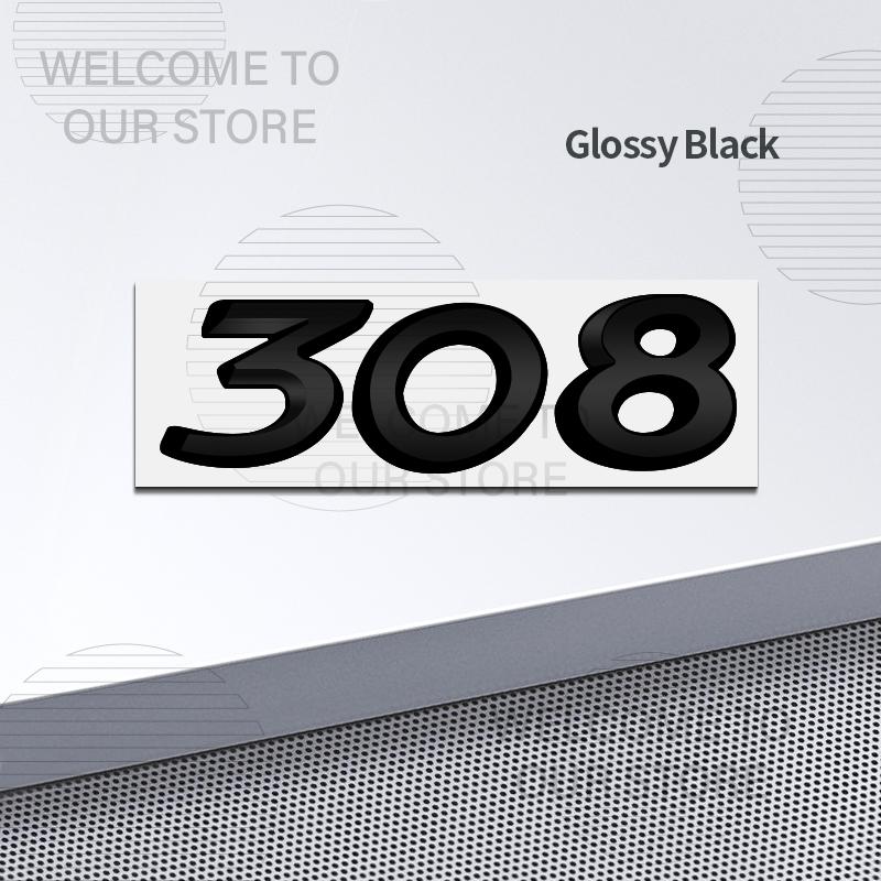 Car Decor Metal For p333 206 207 208 407 107 508 106 301 307 308 405 408 Emblem 3D Sticker Accessories Tail Rear Trunk Decals 333p