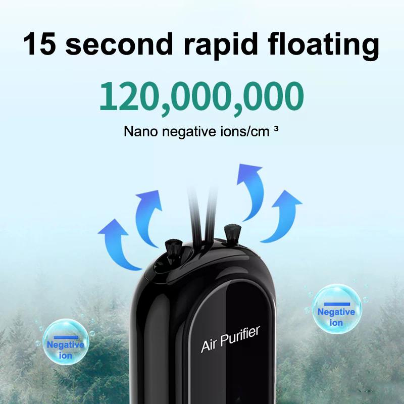 Portable Negative Ion Mini Air Purifier Wearable Necklace Air Freshener For Pet Deodorizer Formaldehyde Toilet Smoke Removal
