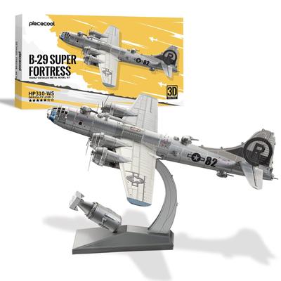 Piececool Metal 3D Puzzle, High-Performance Bomber, Metallic Nano Puzzle, Assembly Required, No Glue Required, 5-Star Difficulty, For Experts and