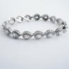 Elegant White Gold-Plated Heart Zircon Bracelet for Women