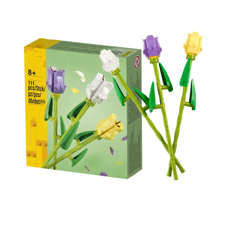 

Роза в сборе, строительные блоки, подарок на день Святого Валентина, тюльпан, в сборе, строительные блоки, подарок на День Благодарения, игрушка для девочки