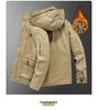 Men's Plus Size Winter Workwear Jacket - Fleece Lined, Thick, Multi-Pocket, Hooded