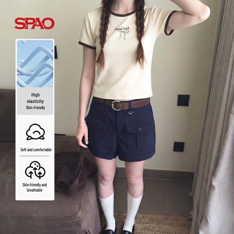 SPAO Women s Slim Fit Short Sleeve T-Shirt M
