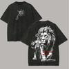 Japan Heißblut Anime Die Sieben Todsünden Escanor Grafik Gewaschenes T-Shirt Herren Damen Übergroß Vintage Baumwolle Streetwear Yk Kleidung