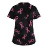 Women's Fashion  V-Neck Short Sleeve Overalls Double Layer Pocket Printed Tops  Apparel