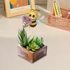 6Pcs Bee Stakes Diamond Painting Kits Animal Diamond Art Garden Decor Kits DIY Crafts Diamond Art Craft Kits for Adults