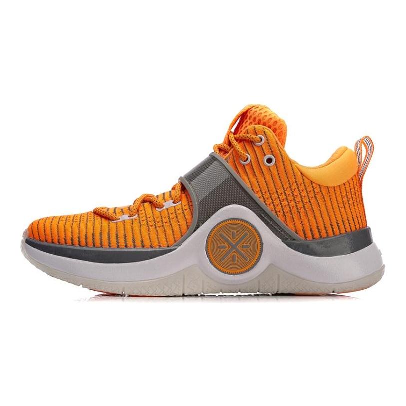 Li Ning WOW 6 Way Of Wade 6 Energy Dämpfung Rutschfest Niedrig geschnittene Basketballschuhe Herren Orange ABAM089-33
