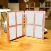 Pilzloch-Album, 3-Zoll-Foto-Karten-Organizer mit klaren dicken Seiten, bunter Druckknopfverschluss, stilvolle Morandi-Farben, perfekt zum Sammeln