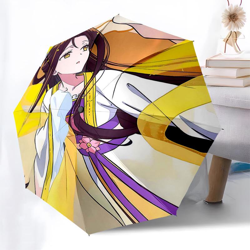 1pc Anime Character Outdoor Umbrella - Automatic Opening/Closing, Portable 3-Fold Design, 8-Bone Iron Frame - Perfect Gift for Fans, Travelers, D