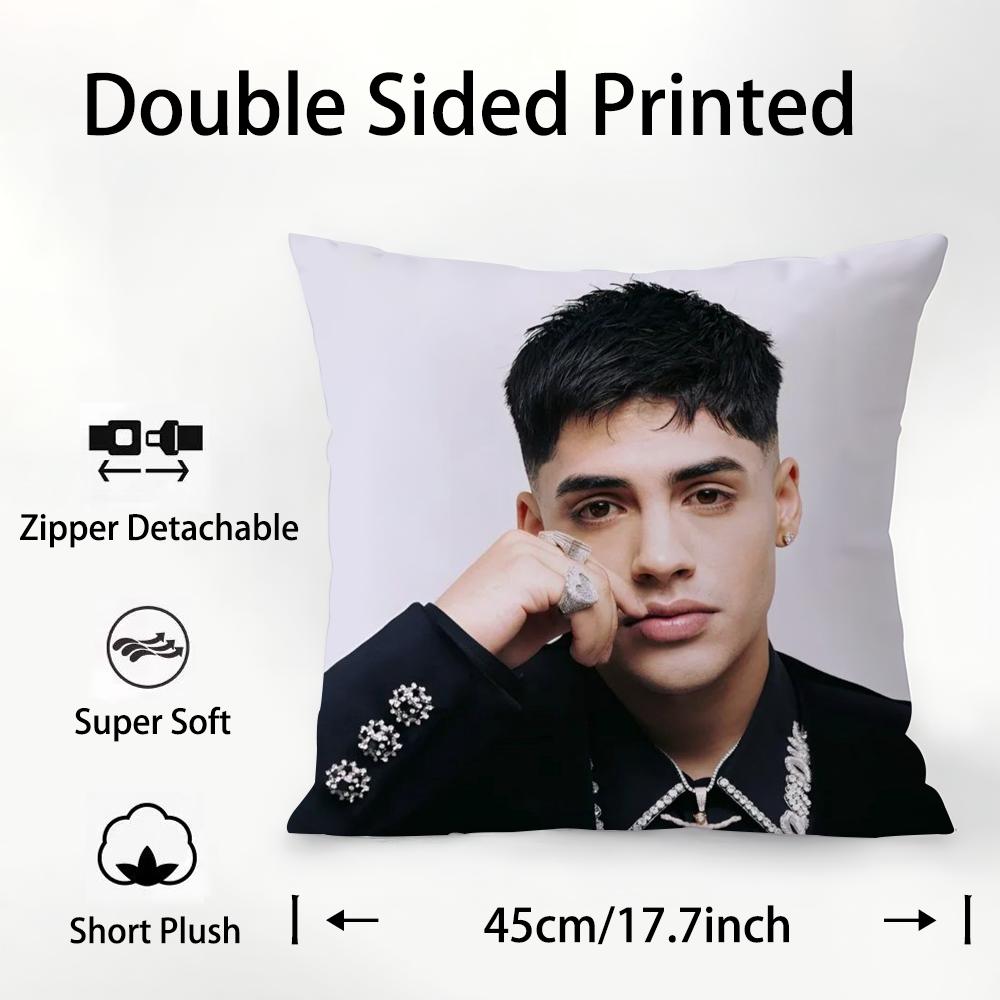 Floyy Menor & Cris Mj Pillow Case Plush Fabric Soft Double Sided Print Sofa Cushion Cover Throw Pillow Covers