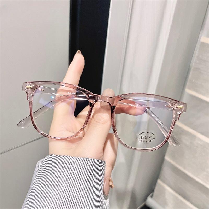 5PCS New Anti-blue Light and Anti-radiation Computer Retro Fashion Korean Style Unisex Transparent Lens Glasses