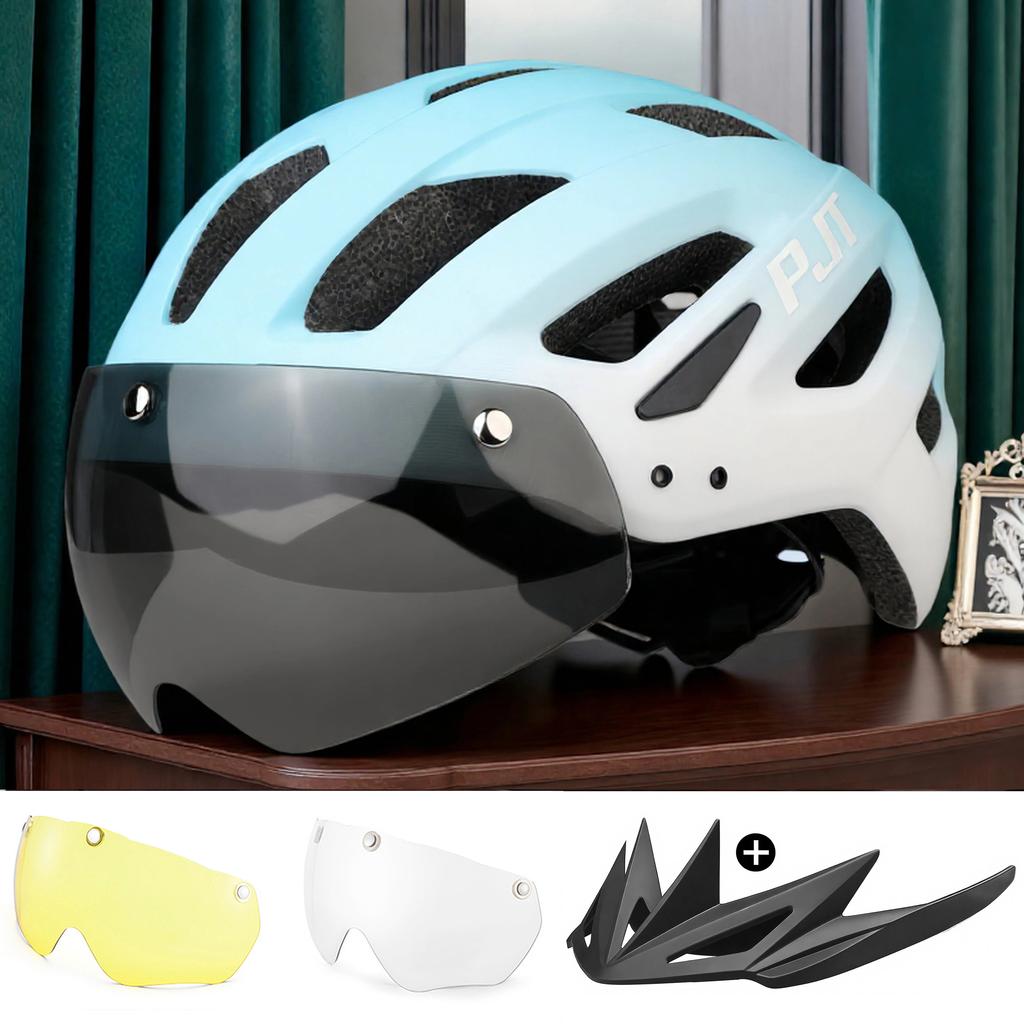 Pjt New Cycling Helmet Light Road Mtb Mountain Bike Bicycle Goggles / Sun Visor Helmet L For Men Women Sun Visor Bicycle Helmet