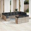 VidaXL Garden Lounge Set with Cushions 13 Pcs, Sofas with Adjustable Feet, Outdoor Furniture Set Patio Terrace, 3250291