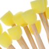 30Pcs Round Sponge Brushes Kids Art Supplies Soft Sponge Tips Wooden Handle Graffiti Painting Tools for Home School Art Class